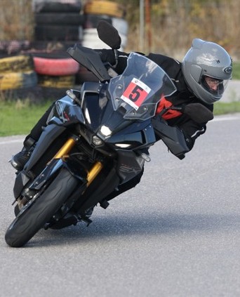Cornering at Megara track day