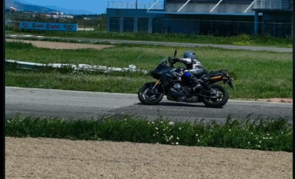 Bike on the track on a sunny day